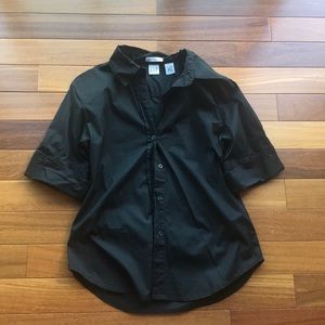 Women’s Black Gap Button Down Shirt